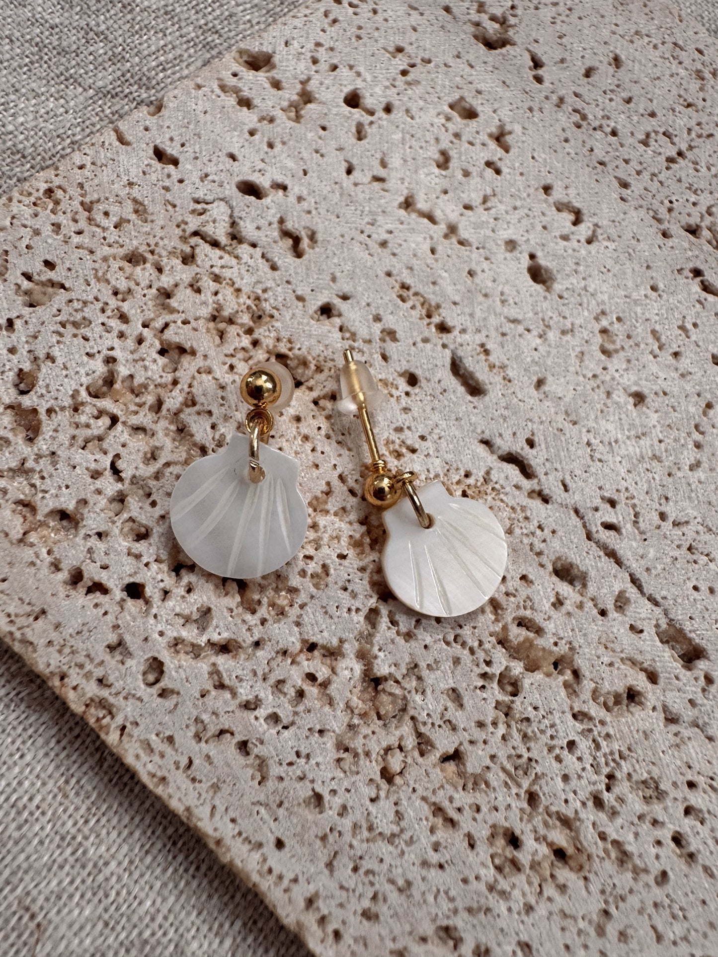scallop earrings