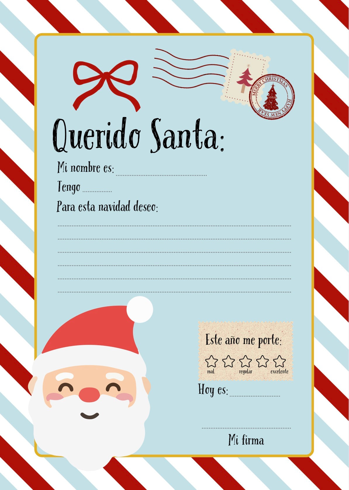 Carta para Santa—¡Descárgala gratis!